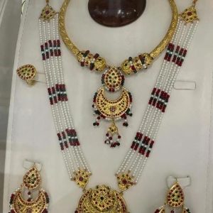 Gold plated Thappa kundan set