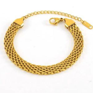 Golden Chain Weave Bracelet