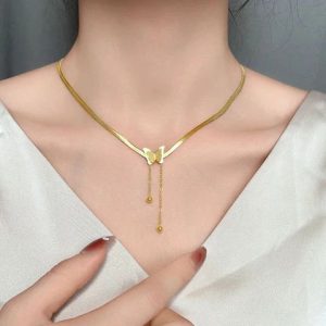 Butterfly Lariat Necklace