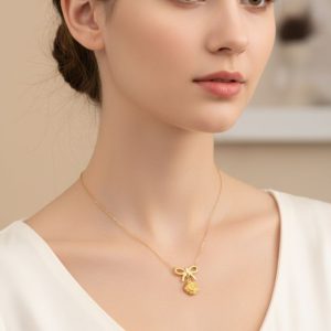 Golden Ribbon Charm Set