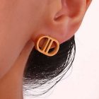 Designer Oval Stud Earrings