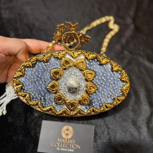 Golden Stone Work Fancy Clutch
