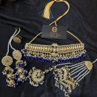 Royal blue choker complete set 35000 price