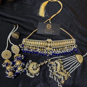Royal blue choker complete set 35000 price