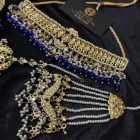 Royal blue choker complete set 35000 price