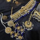 Royal blue choker complete set 35000 price