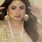 White classic dress 2 piece dupatta and maxi