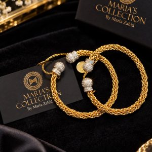 Bangle Set with Zircon Ball Terminals hai.